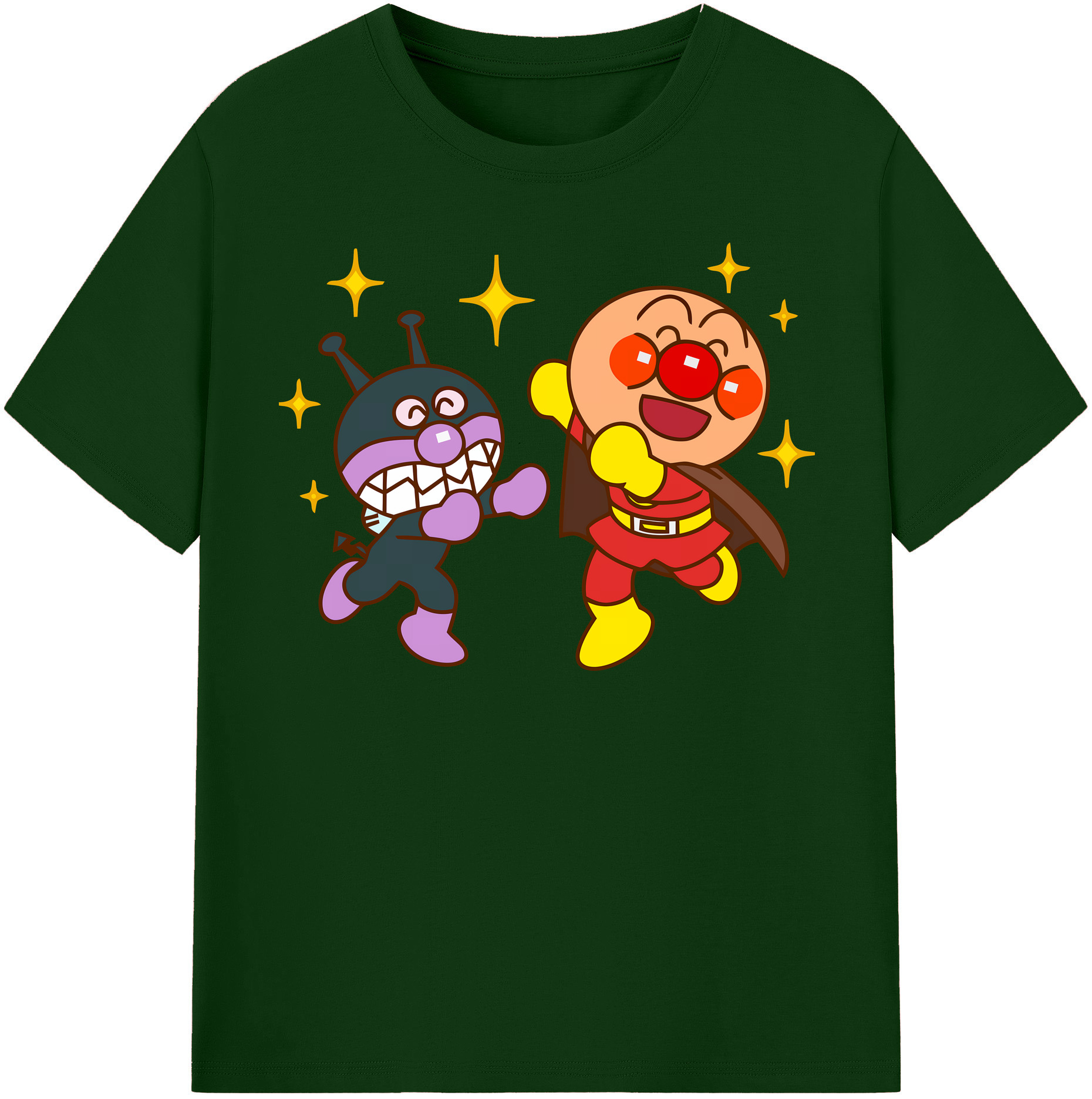 （画像用） アンパンマン Anpanman 綿100％半袖Tシャツ（フロントプリント）